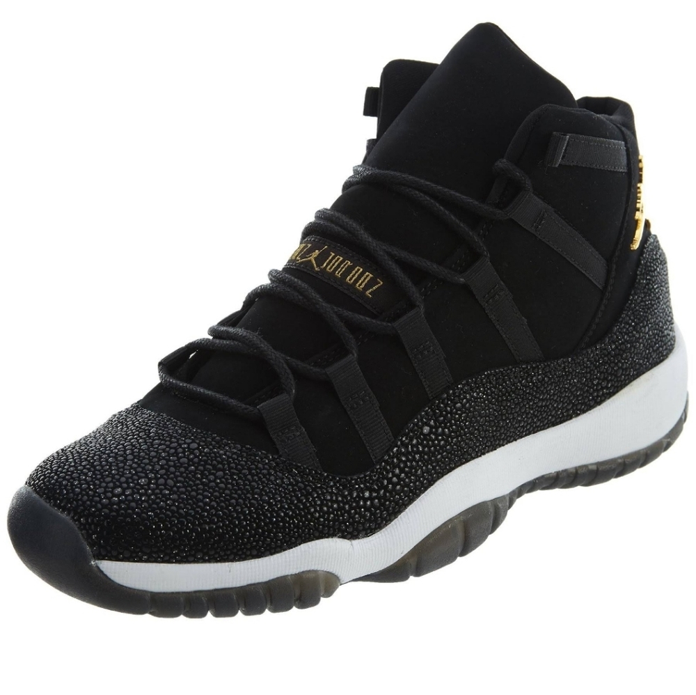 Jordan Women's Black and Gold Sneakers